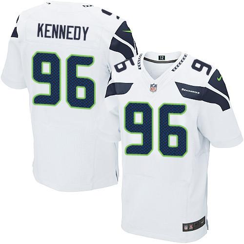 Nike Seahawks #96 Cortez Kennedy White Men's Stitched NFL Vapor Untouchable Elite Jersey